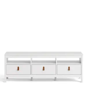 Barcelona Tv-unit 3 drawers in White