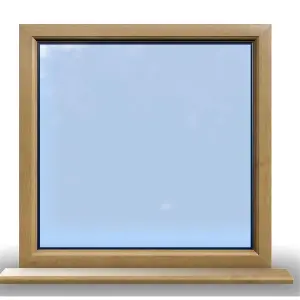 945mm (W) x 995mm (H) Wooden Stormproof Window - 1 Window (NON Opening) - Toughened Safety Glass