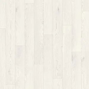 Anti-Slip Cream Wood Effect Vinyl Flooring For LivingRoom, Kitchen, 2.0mm Textile Backing Vinyl Sheet -9m(29'5") X 2m(6'6")-18m²