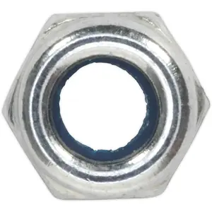 100 Pack of Zinc Plated M4 Nylon Locknut Bolts - DIN 982 with 0.7mm Pitch