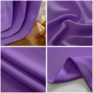 Purple Blackout Curtains - Eyelet Thermal Curtain  - 46 x 54 Inch Drop - 2 Panel