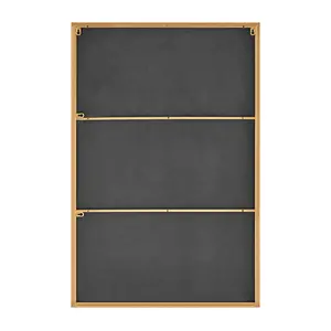 Alcantera Rectangle Metal Frame Wall Mirror Simple and Elegant Modern Design Copper / 100cm H x 66cm W