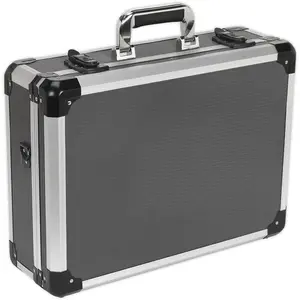 Durable 450 x 330 x 150mm Aluminium Tool Case with Adjustable Dividers for Electronics Storage