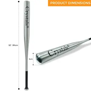 32" Heavy Duty Metal Baseball Bat Rounder Softball Pole Stick Stainless Steel silver