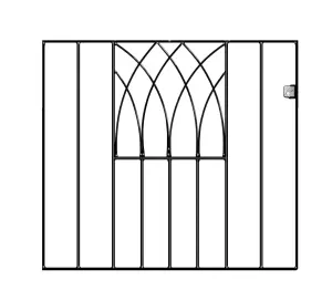 ABBI Metal Low Flat Top Garden Gate 914mm GAP x 812mm High ABZP32