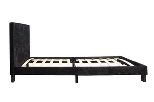 Birlea Berlin Single Bed Black Crushed Velvet