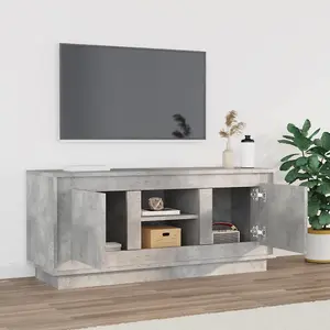 Berkfield TV Cabinet Concrete Grey 102x35x45 cm Engineered Wood