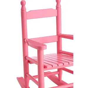 Interiors by Premier Pink Rocking Chair, Non-Harmful Children's Chair, Easy to Balance Kiddie Chair, Adjustable Playroom Chair