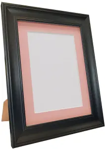 Scandi Black Frame with Pink Mount for Image Size 8 x 6 Inch