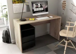 Chic Agapi Desk 1300mm in Oak Grandson - Contemporary Office Elegance H750mm D500mm