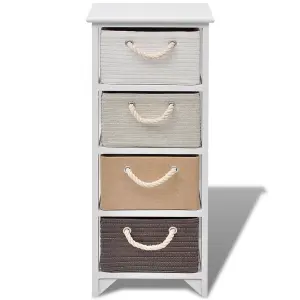 Berkfield Storage Cabinet 4 Drawers Wood