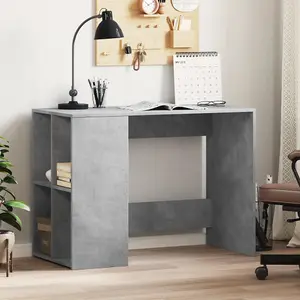 Berkfield Desk Concrete Grey 102x50x75 cm Engineered Wood