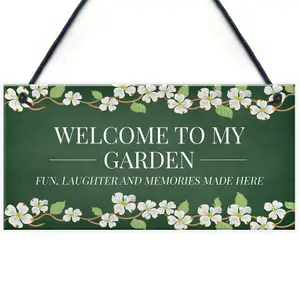 Red Ocean Garden Welcome Signs Novelty Garden Shed Plaques Home Decor Garden Gifts For Her