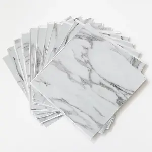 d-c-fix Marble Grey Self Adhesive Vinyl Floor Tiles Pack of 11 (1sqm)