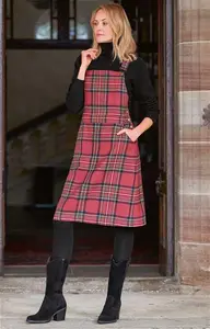 House Of Bruar Ladies Pinafore Dress - Royal Stewart Tartan