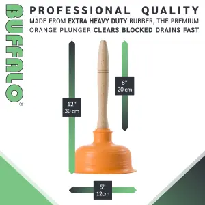 Buffalo Premium Kitchen and Bathroom Green Cup Plunger GIANT