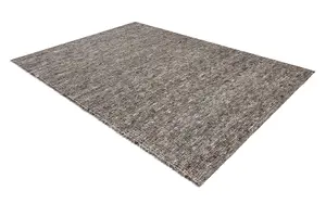 NEPAL 2100 stone, grey - woolen, double-sided, natural 140x190 cm