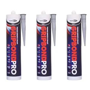 Bond it Grip Bond Pro Premium Adhesive & Sealant Grey 300ml Pack of 3