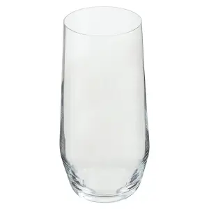 Interiors By Premier Versatile Set Of 4 Lead Free Crystal High Ball Glasses, Modern Design Small Tumblers, Sleek Tumblers