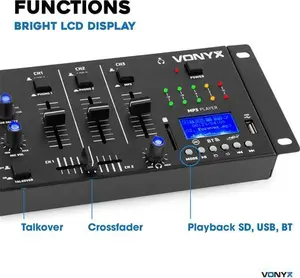 Vonyx STM3030 4 Channel DJ Mixer With Bluetooth