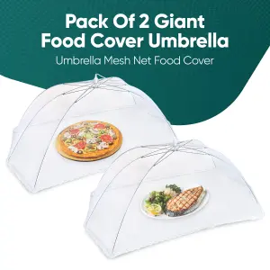 ASAB Pack Of 2 Giant Food Cover Umbrella - White 70x120cm