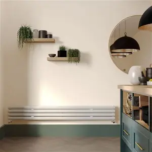 236 X 1780mm Low Radiator - Milano Aruba Horizontal White Designer Radiators