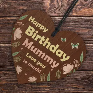 Red Ocean Birthday Gifts For Mummy Wooden Hanging Heart Mummy Gifts From Daughter Son Keepsake