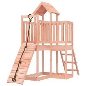 Berkfield Playhouse with Climbing Wall Solid Wood Douglas