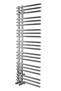 Right Radiators 1250x500 mm Round Designer Ladder Rads Heated Towel Rail Radiator Chrome