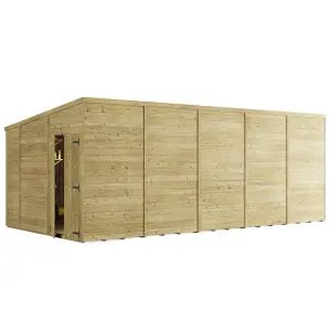 BillyOh Switch Tongue and Groove Pent Wooden Shed - 20x10 Windowless - 15mm Thickness