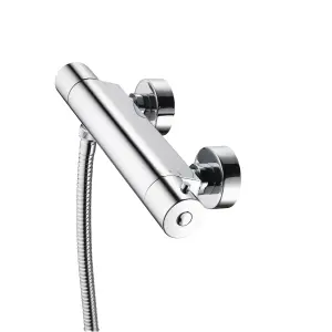 Aqualisa Sierra Gloss Chrome effect Rear fed Thermostatic Mixer Shower