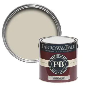 Farrow & Ball Modern Shaded White No.201 Eggshell Paint, 2.5L