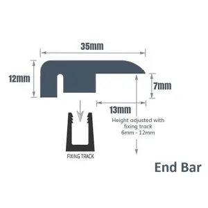 Laminate Wood Flooring MDF End Edge Threshold Trim Long 2.4m Length Strip - Louisiana Oak