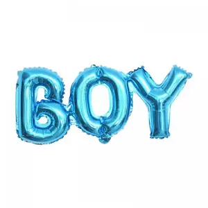 Realmax Boy Script Foil Balloon Blue (One Size)