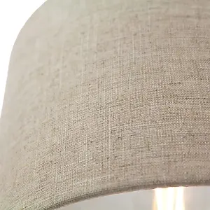 Contemporary and Stylish Natural Linen 12 Lamp Shade in Oatmeal - 30cm Diameter