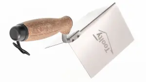 Toolty Corner Lining External Angled Trowel with Cork Handle 120x75mm Stainless Steel for Plastering Finishing DIY