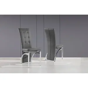 Brittie Upholstered Dining Chair (Set of 2) Grey