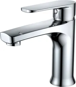 VURTU Taranis Basin Mixer, 1/4 Turn, Single Lever Ceramic Disc, High/ Low Water Pressure, 155(H) x 50(W), Chrome, 261101