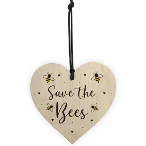 Garden Sign Hanging Door Plaque SAVE THE BEES Summerhouse Shed Sign Home Gift