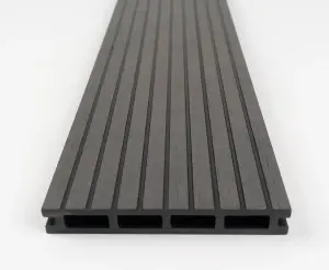 Composite Decking 140mm x 3m Black PK8 (Clips Included)