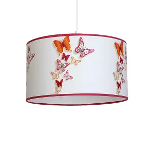 Milagro Butterflies Pendant Lamp 1XE27 Hand Made 30CM Pendant Light Height Adjustable 50-90CM