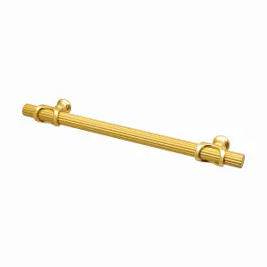 DecorAndDecor - SIENNA Matt Gold Lines T-Bar Kitchen Cabinet Pull Handles - 224mm - Pair