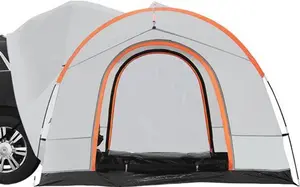 VEVOR Suv Camping Tent 8'-8' Suv Tent Attachment For Camping With Rain Layer And Carry Bag Waterproof pu2000mm Double Layer Truck Tent Accommodate