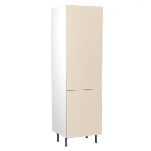 Kitchen Kit Larder Tall Unit 600mm w/ Slab Cabinet Door - Super Gloss Cashmere