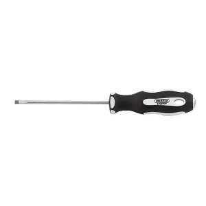 Draper Expert Plain Slot Soft Grip Parallel Tip Screwdriver Black/Silver (0.3 x 7.5cm)