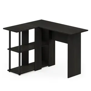 Angulo L-Shape Computer Desk Black / Espresso