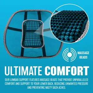 New Mesh Black Lumbar Cushion Office Seat Spine Support Lower Back Pain Relief