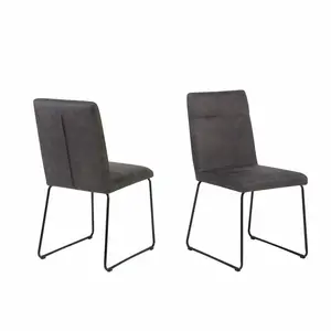 Davina Upholstered Dining Chair (Set of 2) Grey