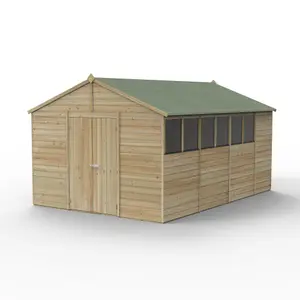 Beckwood 10x15 Apex Shed - 6 Windows - Double Door