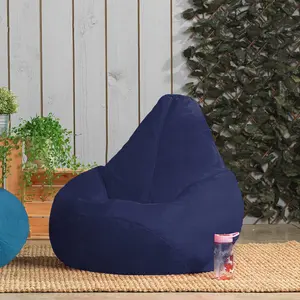 Veeva Kids Indoor Outdoor Bean Bag Gaming Chair Navy Blue